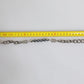 Silver Tone Chain Lobster Clasp Logo Gray Pearls Bracelet