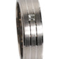 Silver Tone Brass Clear Crystal DG Logo Ring