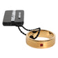Gold Tone Brass Red Crystal DG Logo Ring