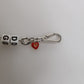 Silver Tone Brass Bead Dice Logo Embellish Charm Bracelet