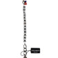 Silver Brass Chain Dice Logo Embellished Charm Bracelet