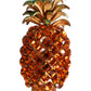 Dolce & Gabbana Gold Brass Pineapple Crystal Jewelry Brooch Pin