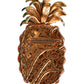 Dolce & Gabbana Gold Brass Pineapple Crystal Jewelry Brooch Pin