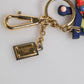 Dolce & Gabbana Multicolor Gold Tone Carretto Keychain Keyring