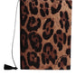 Dolce & Gabbana Brown Black Polyester Leopard Logo Print Small Notebook