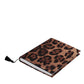 Dolce & Gabbana Brown Black Polyester Leopard Logo Print Small Notebook