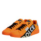 Dolce & Gabbana Orange Portofino Logo Tape Men Sneakers Shoes