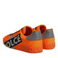 Dolce & Gabbana Orange Portofino Logo Tape Men Sneakers Shoes