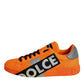 Dolce & Gabbana Orange Portofino Logo Tape Men Sneakers Shoes
