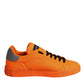Dolce & Gabbana Orange Portofino Logo Tape Men Sneakers Shoes