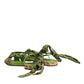 Dolce & Gabbana Green Animal Print Ankle Wrap Sandals Shoes