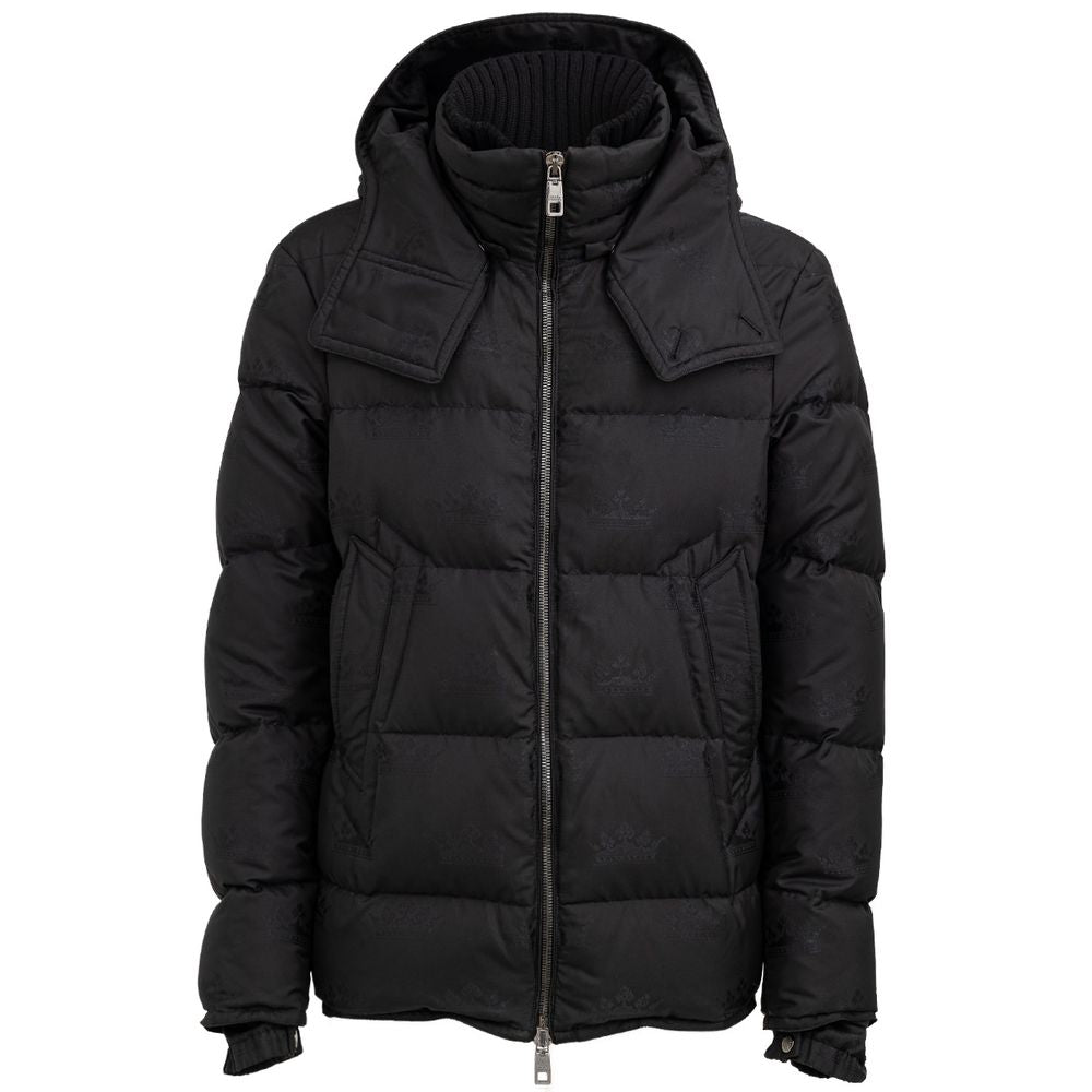 Schwarze Baumwolljacke