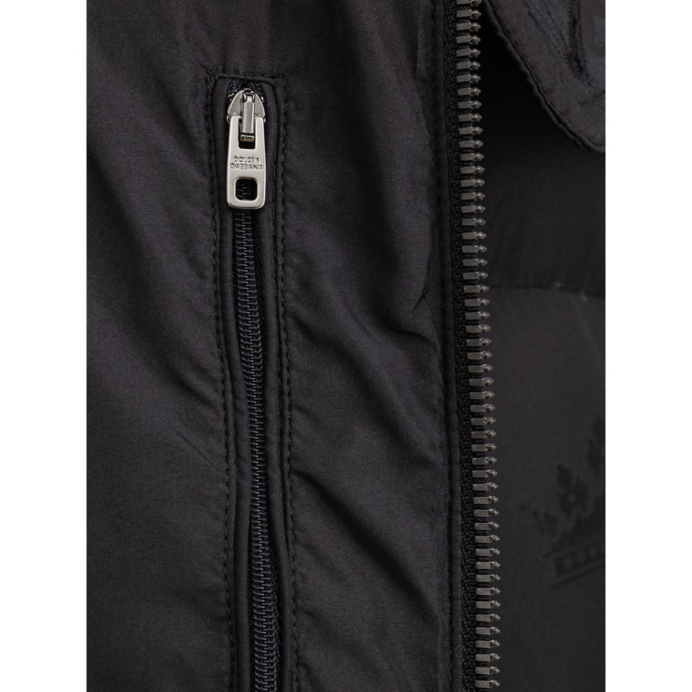 Schwarze Baumwolljacke