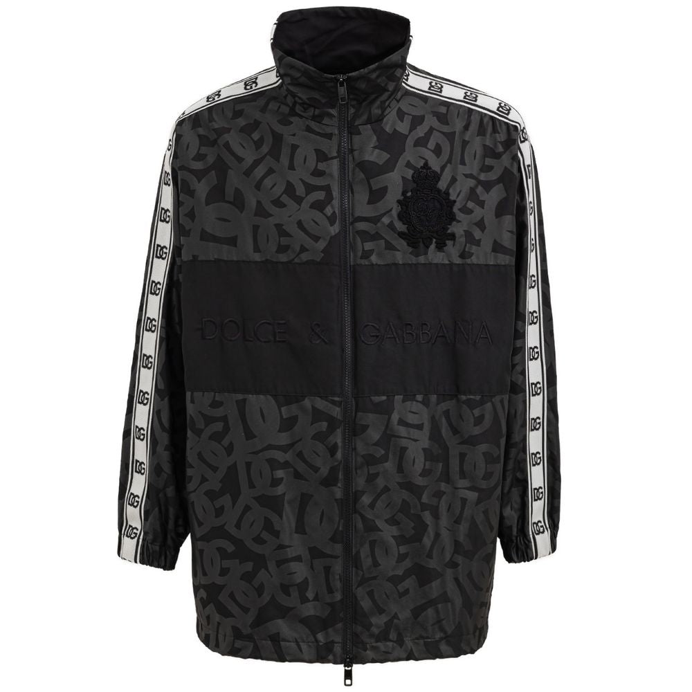 Schwarze Polyesterjacke