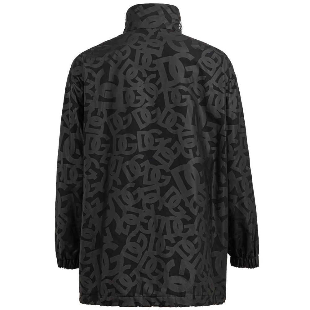 Schwarze Polyesterjacke