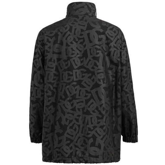 Schwarze Polyesterjacke