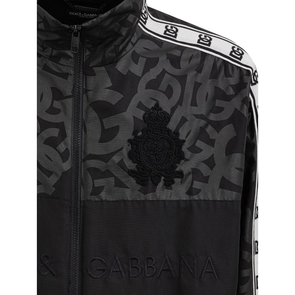 Schwarze Polyesterjacke