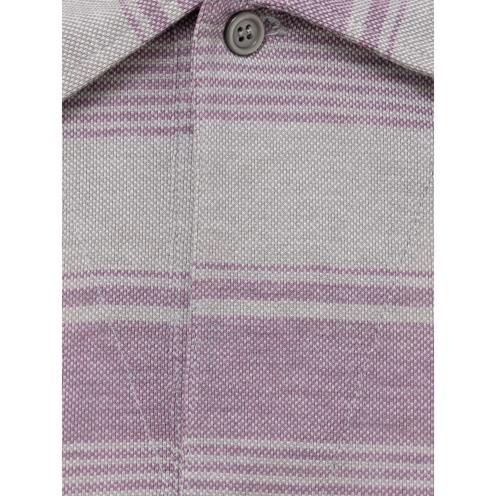 Graues Poloshirt aus Baumwolle