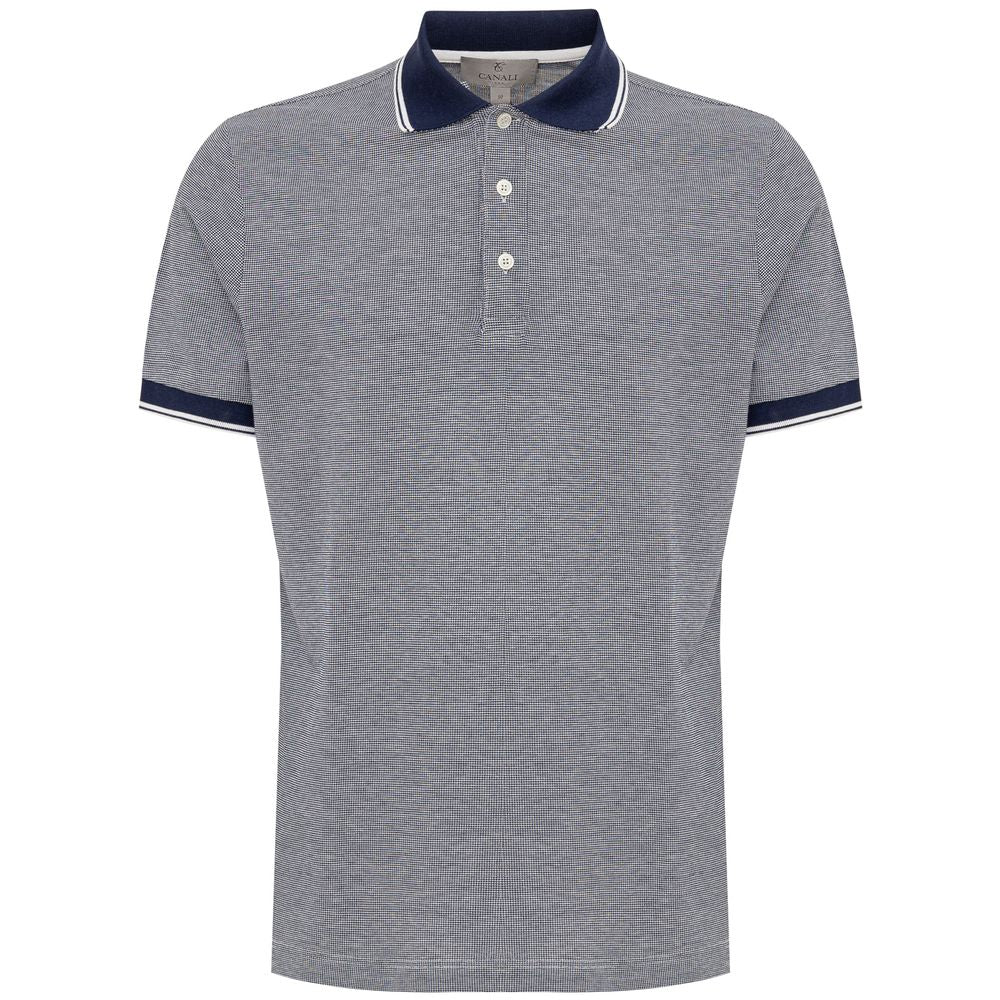 Blaues Poloshirt aus Baumwolle