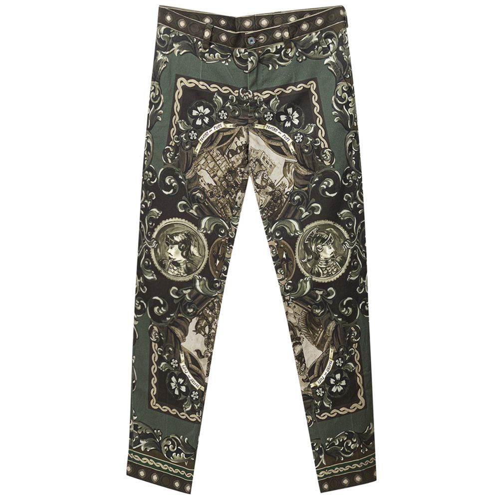 Jeans e pantaloni in cotone verde