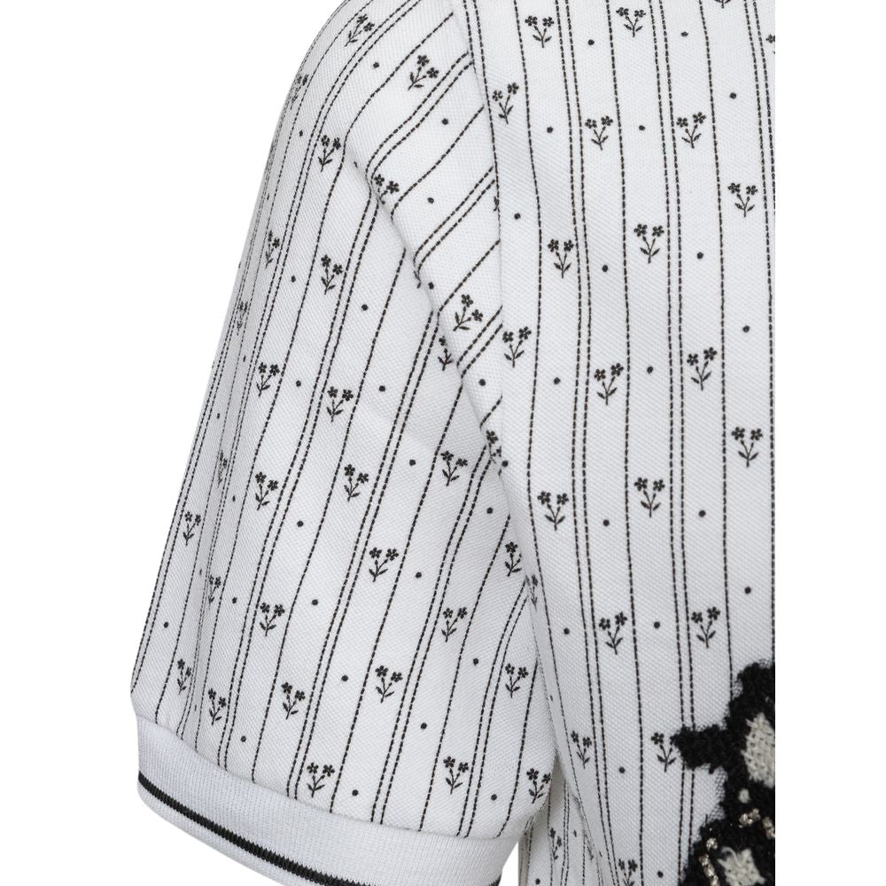 Polo in cotone bianco