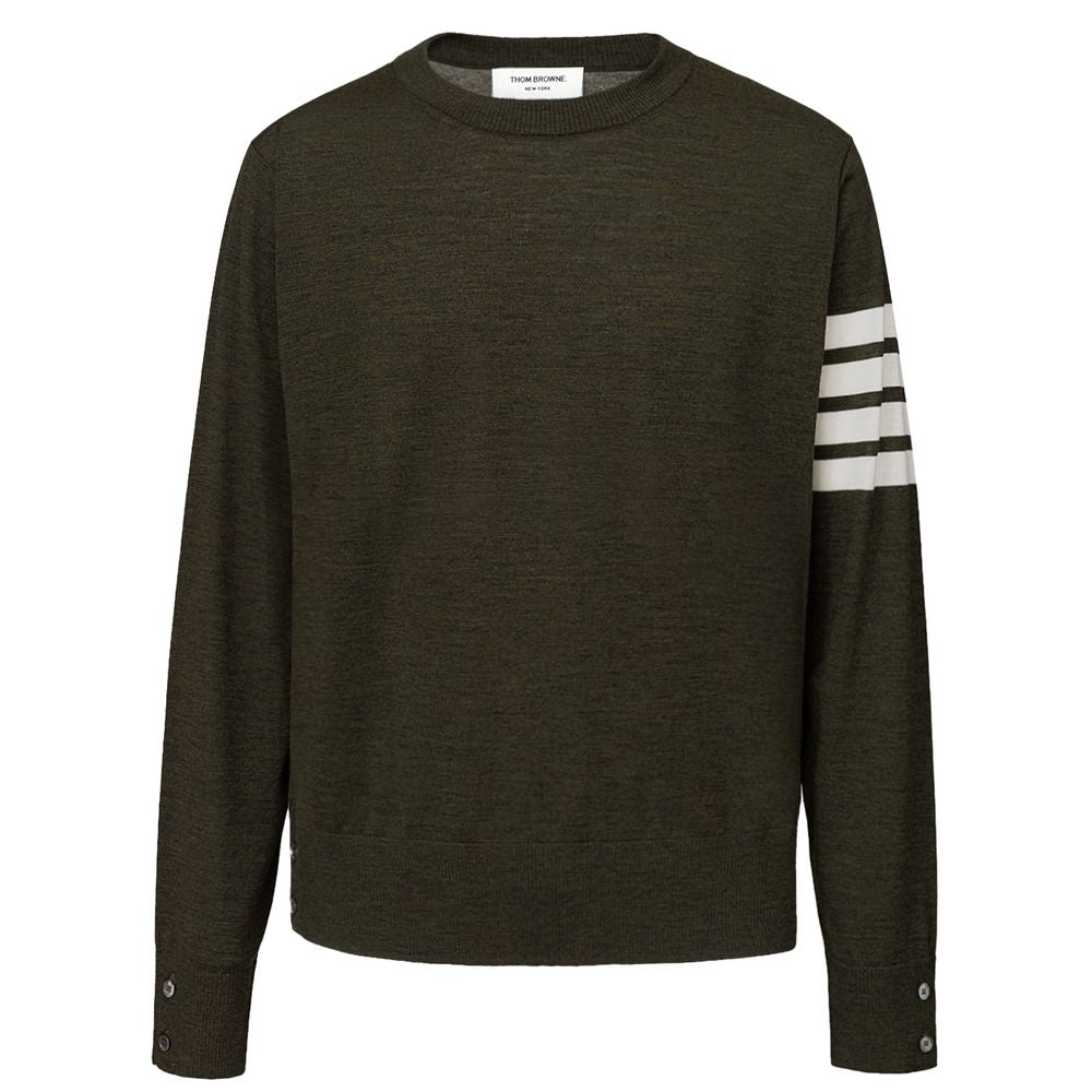 Grüner Wollpullover