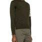 Grüner Wollpullover