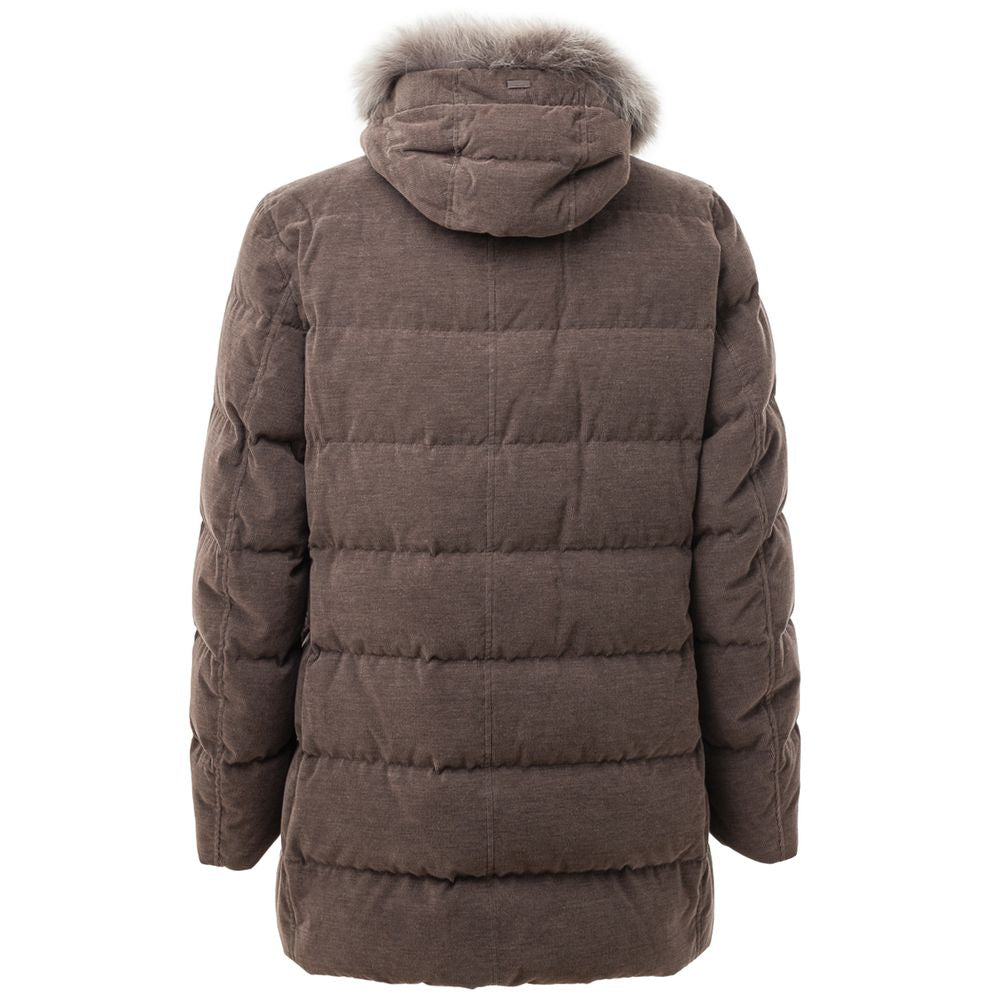 Giacca in cotone marrone