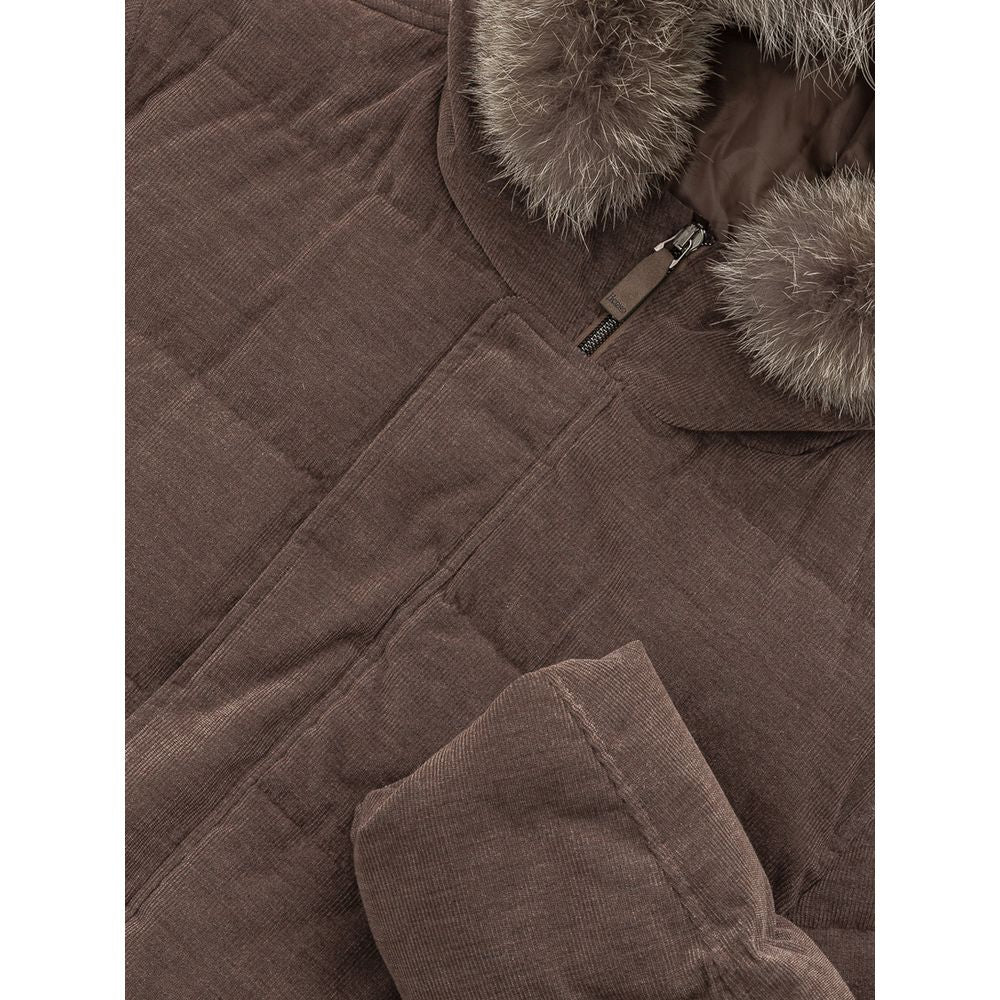 Giacca in cotone marrone