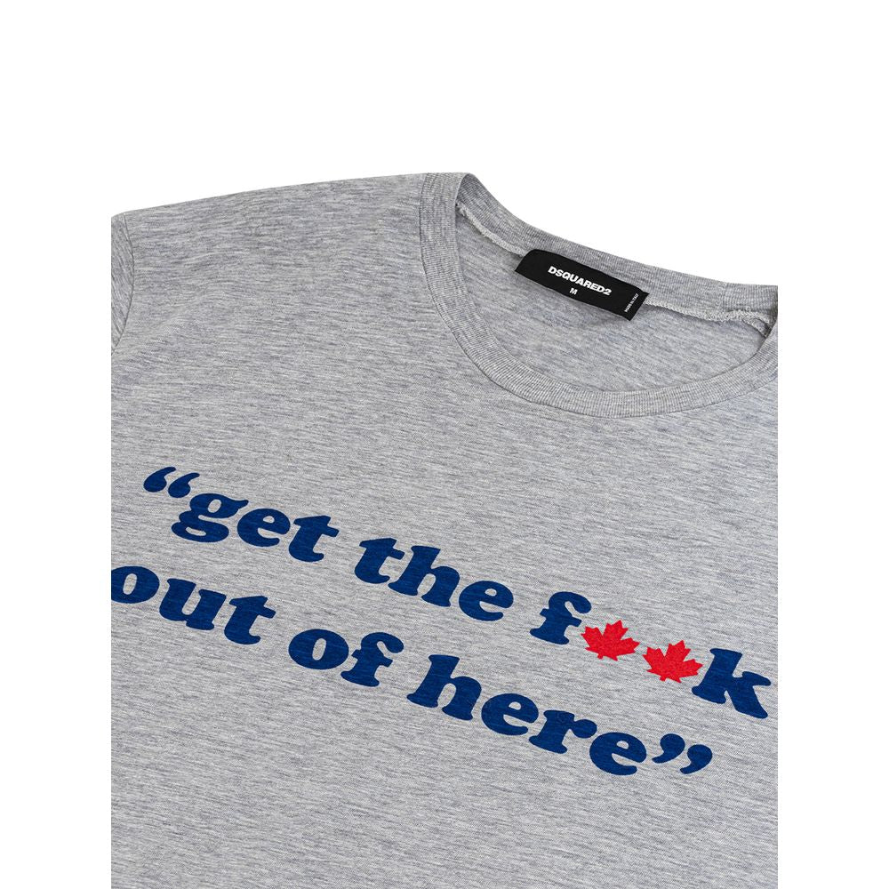 Graues Baumwoll-T-Shirt