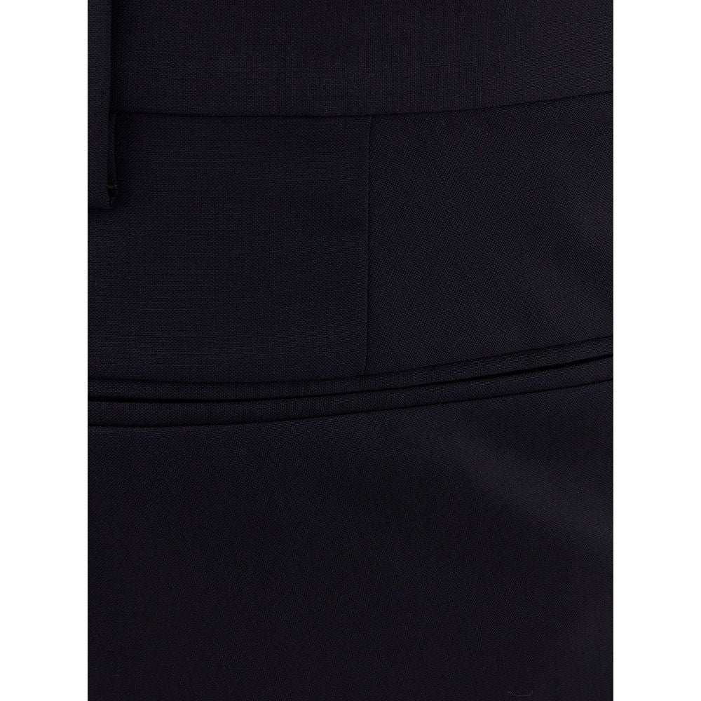 Jeans e pantaloni in lana nera