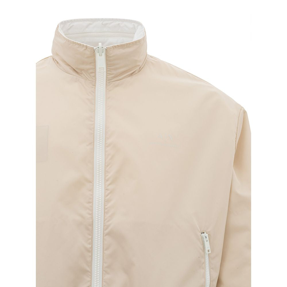 Giacca in poliammide beige per l'uomo moderno