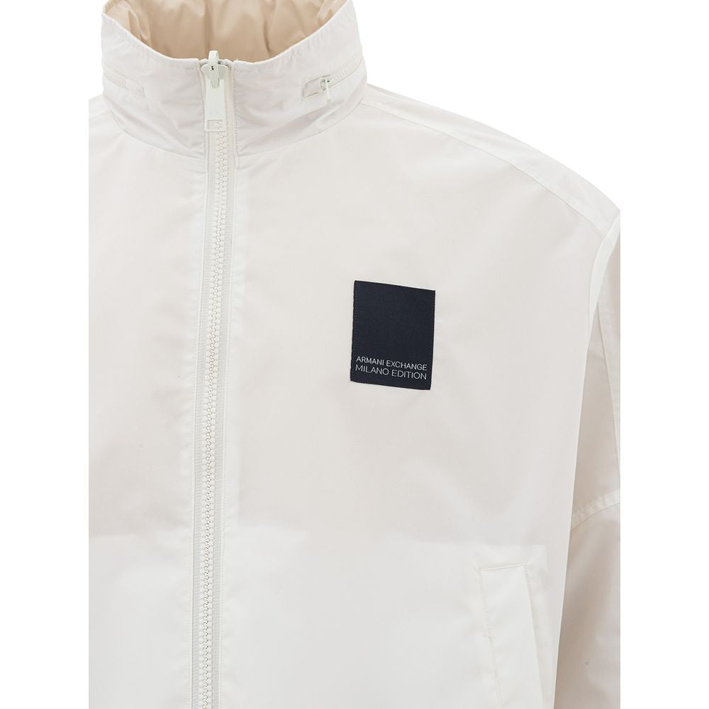 Giacca in poliammide beige per l'uomo moderno