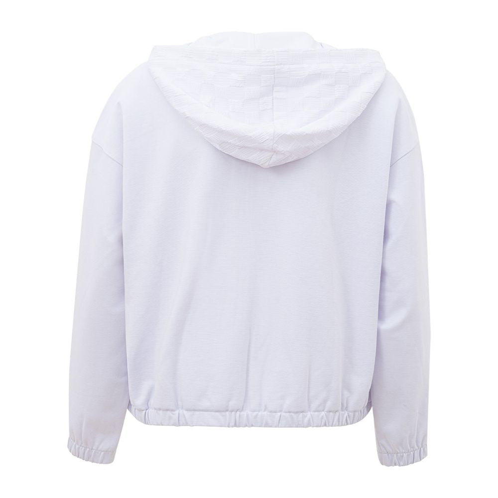 Maglione in viscosa bianco chic per donna