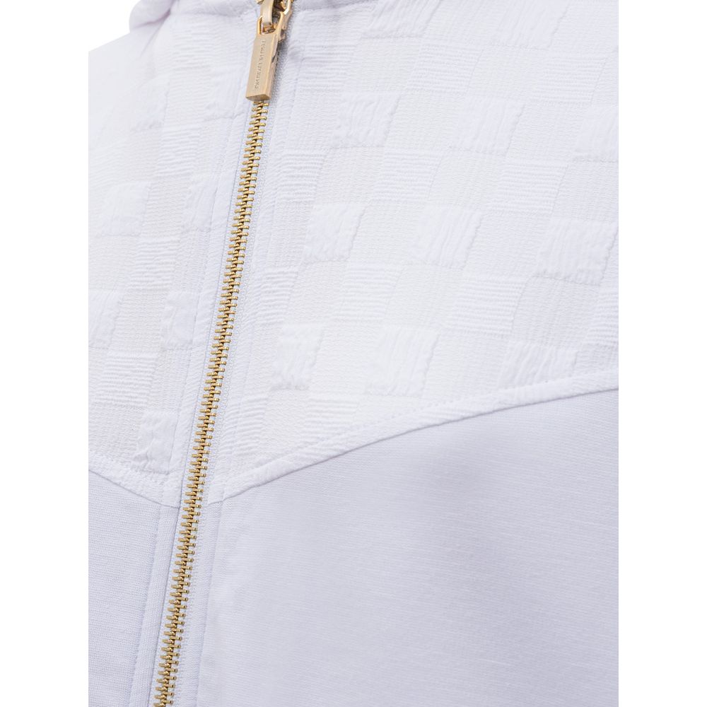 Maglione in viscosa bianco chic per donna