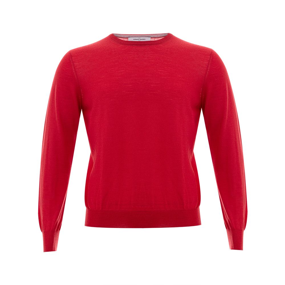 Eleganter roter Wollpullover für Herren