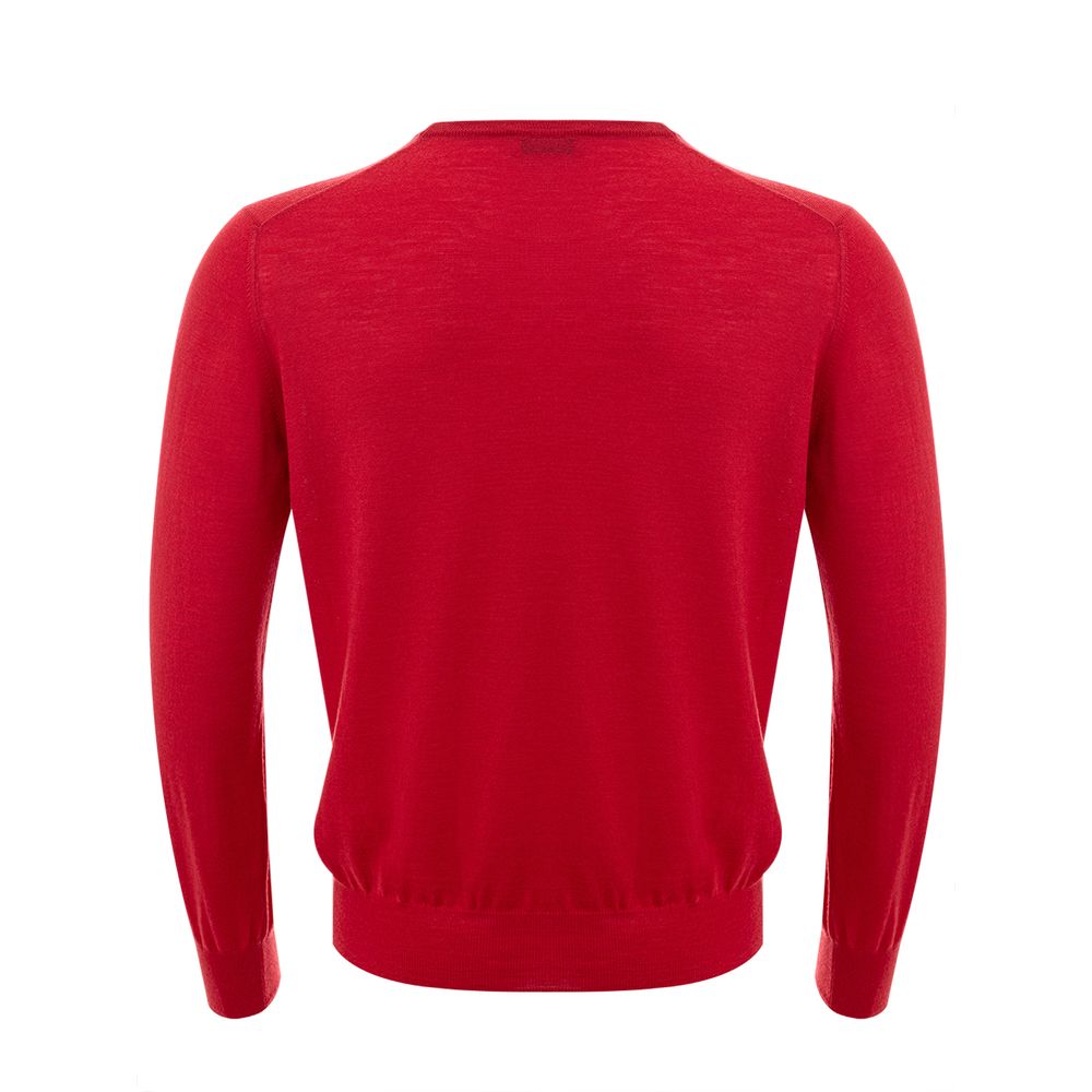 Eleganter roter Wollpullover für Herren