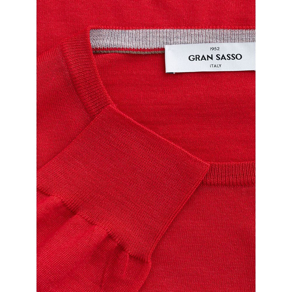 Eleganter roter Wollpullover für Herren