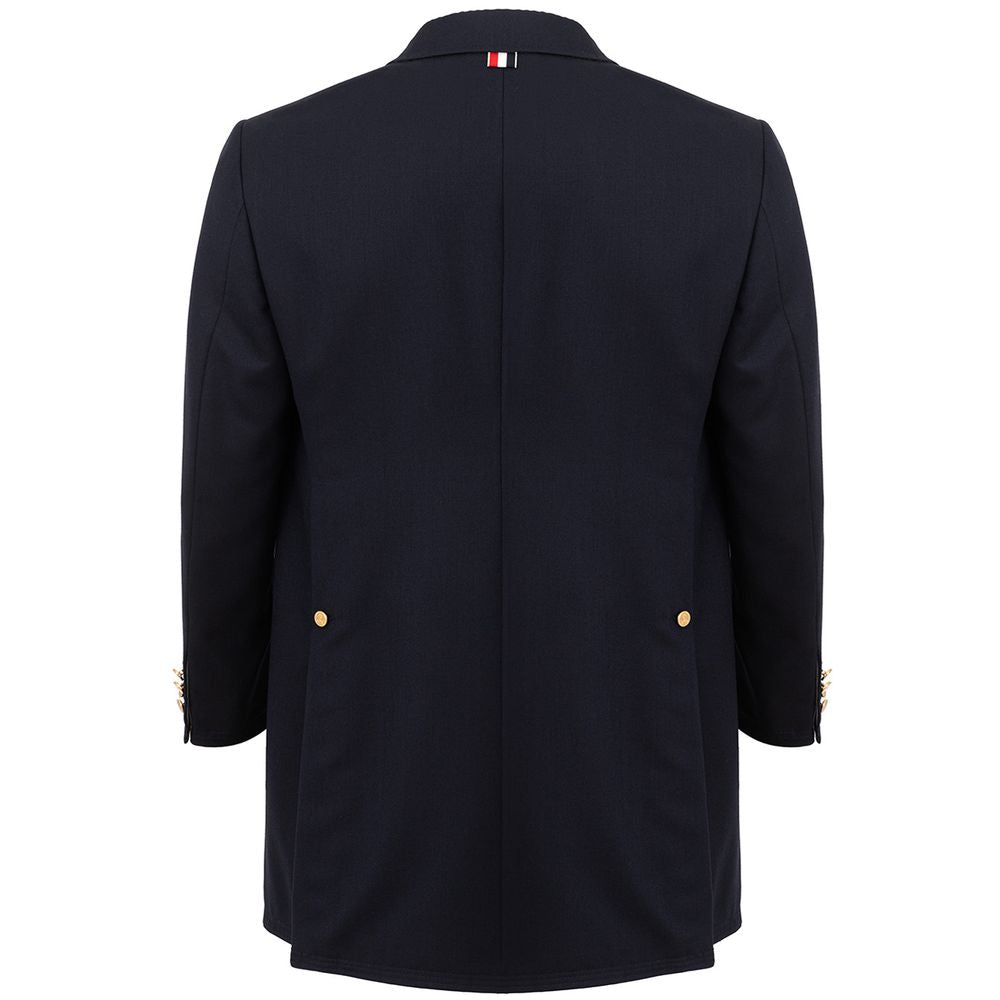 Elegante Wolljacke in charakteristischem Blau