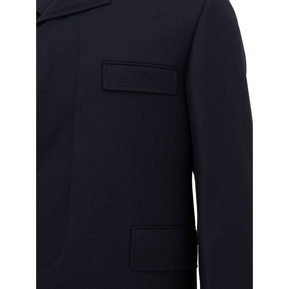 Elegante Wolljacke in charakteristischem Blau