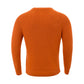 Schicker orangefarbener Pullover aus italienischer Baumwolle