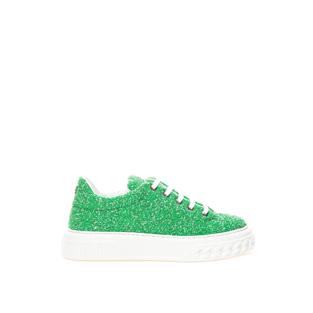 Emerald Elegance Leder-Sneaker