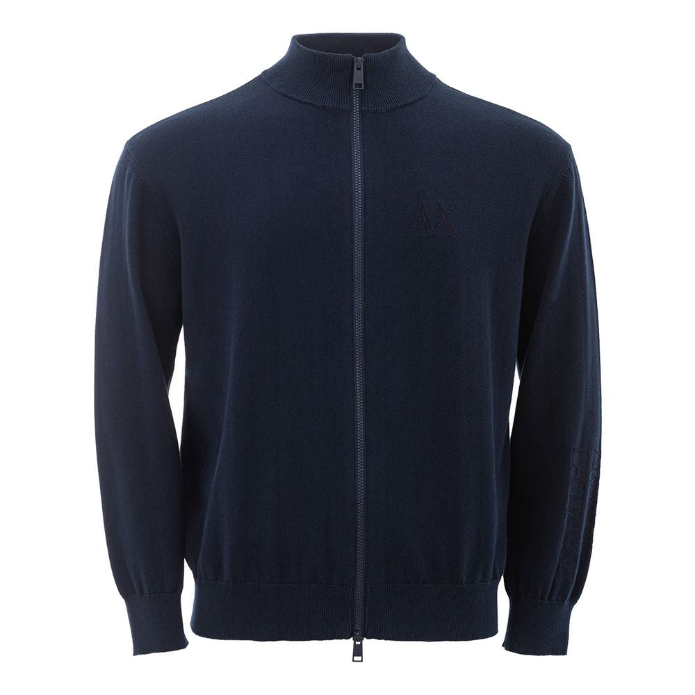 Maglione in cotone blu