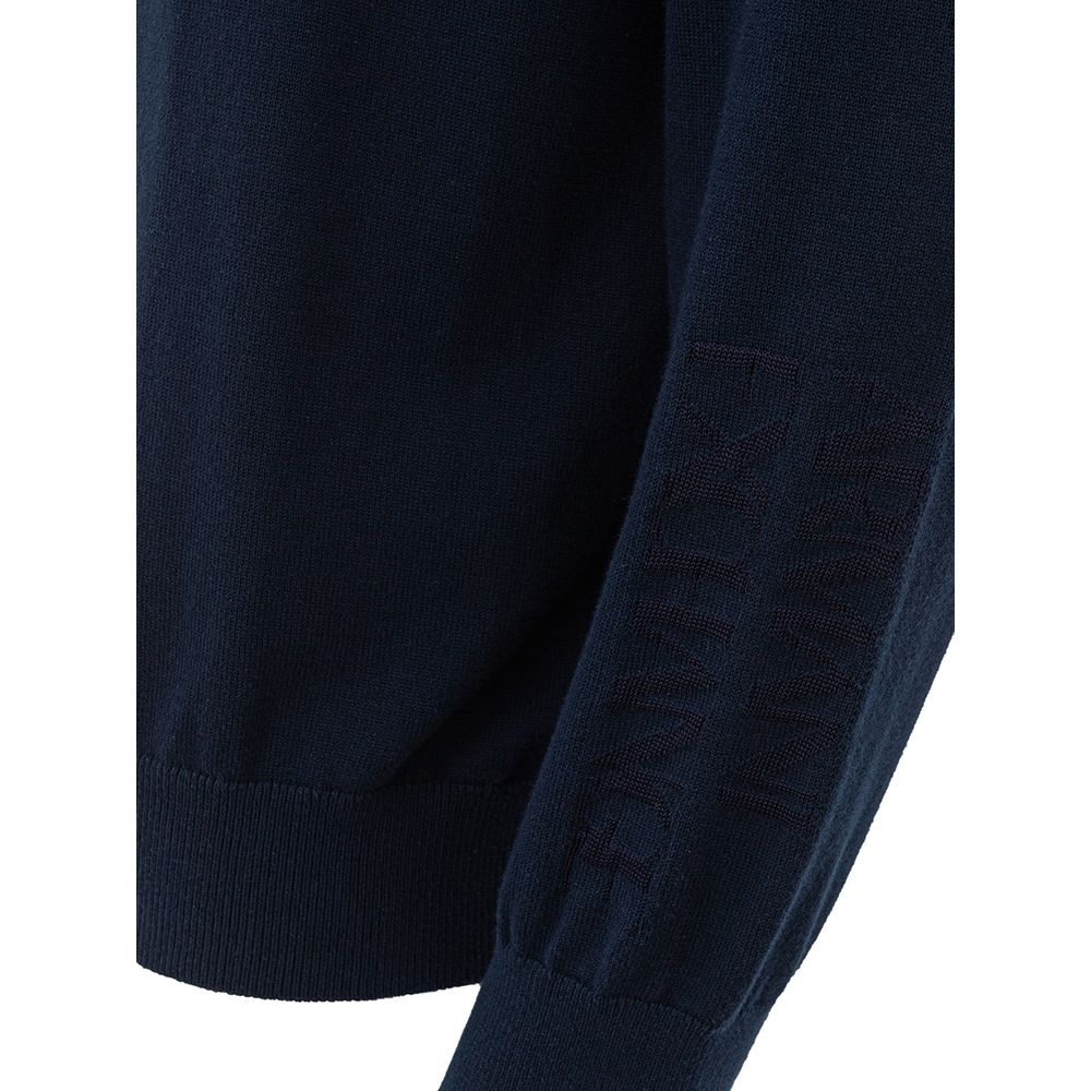 Maglione in cotone blu