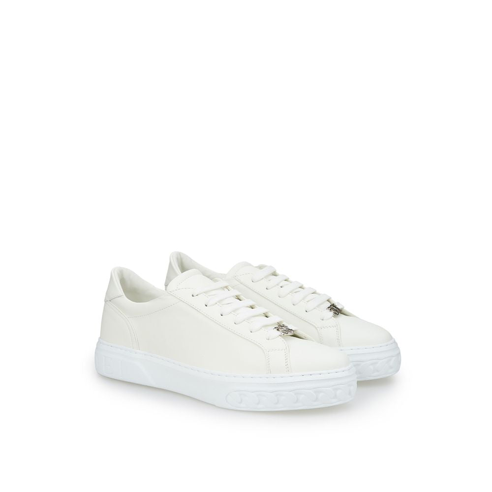 Elegante weiße Leder-Sneakers