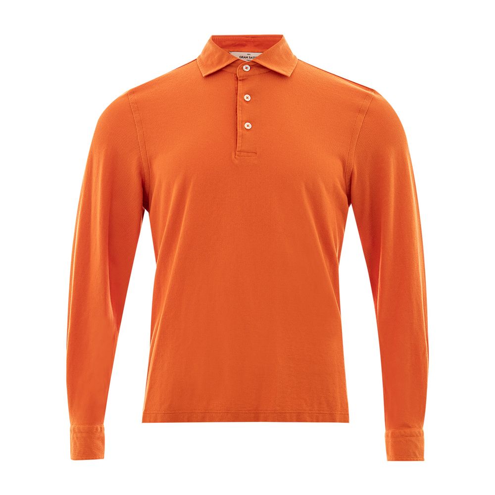 Elegantes oranges Baumwoll-Polo für Herren