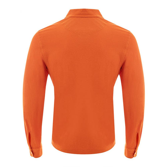 Elegantes oranges Baumwoll-Polo für Herren