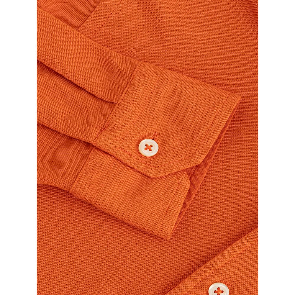 Elegantes oranges Baumwoll-Polo für Herren