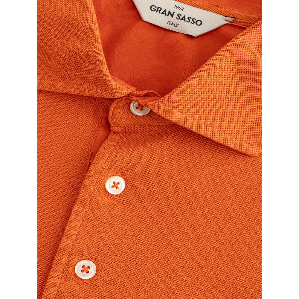 Elegantes oranges Baumwoll-Polo für Herren
