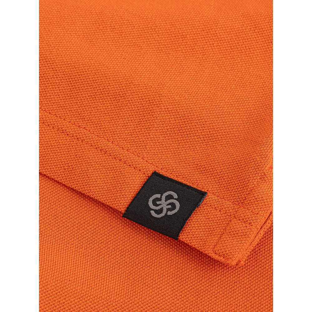 Elegantes oranges Baumwoll-Polo für Herren